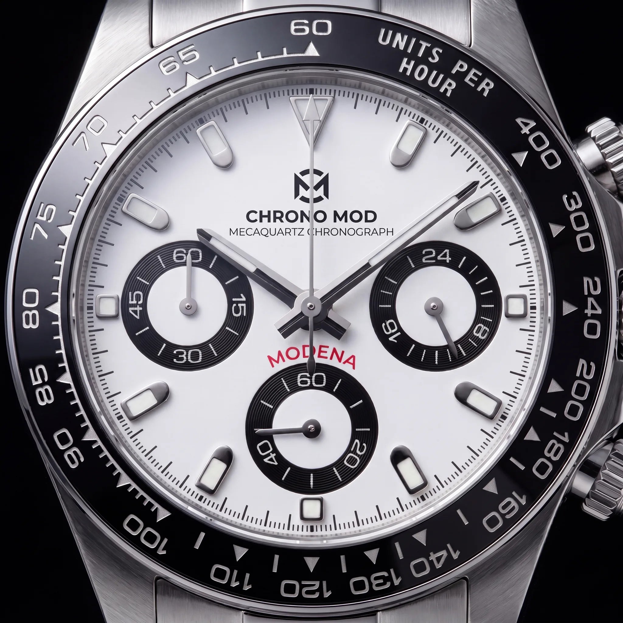 Chrono Mod Modena black-panda cadran-macro