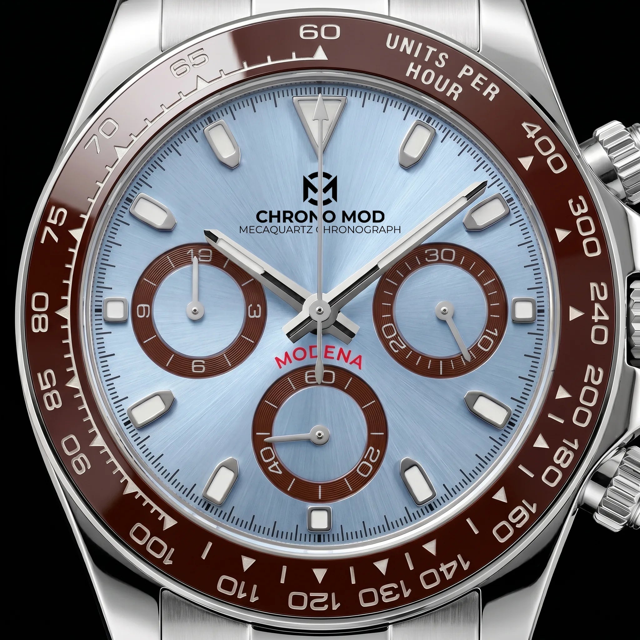 Chrono Mod Modena platinum cadran-macro