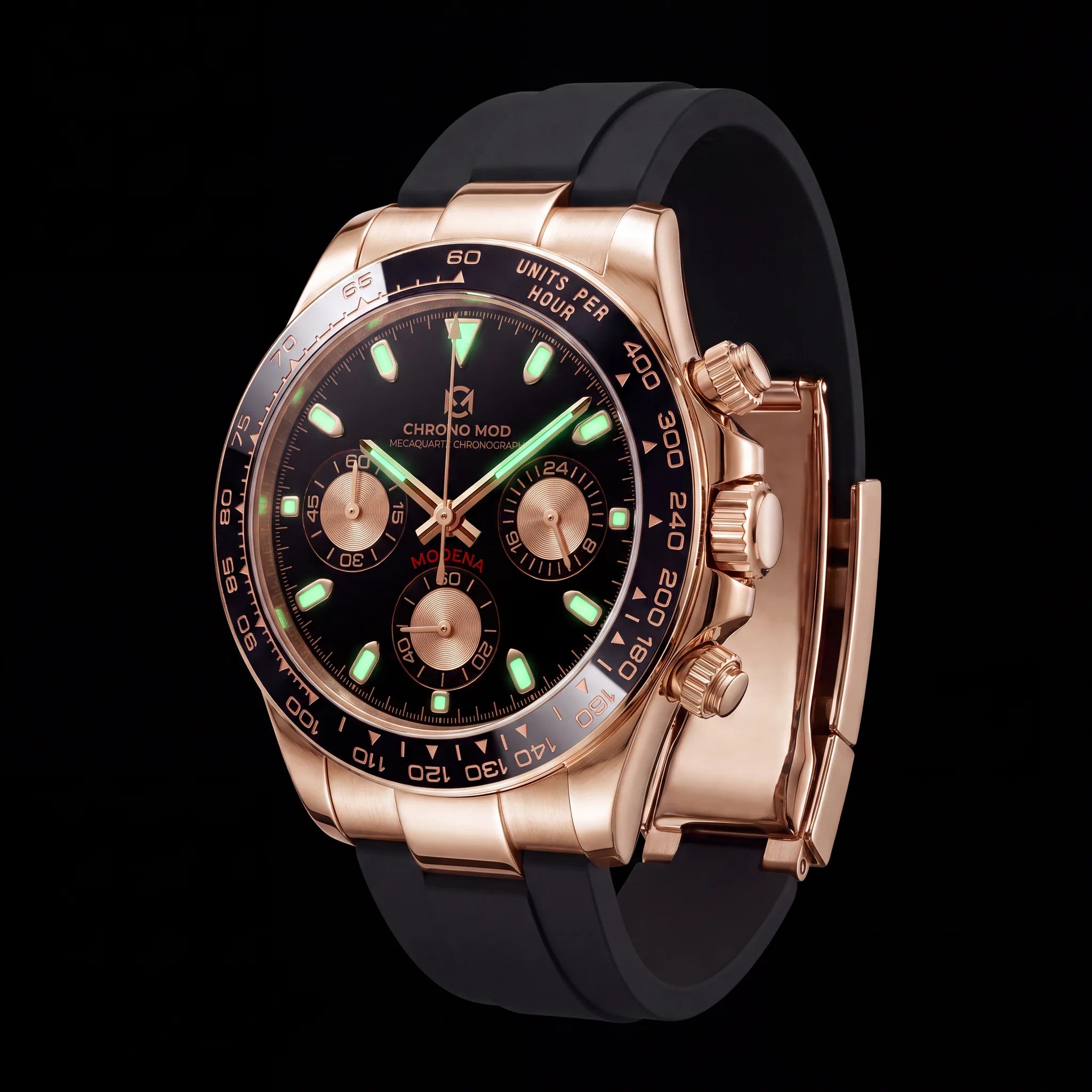 Chrono Mod Modena rose-gold-black lume-nuit