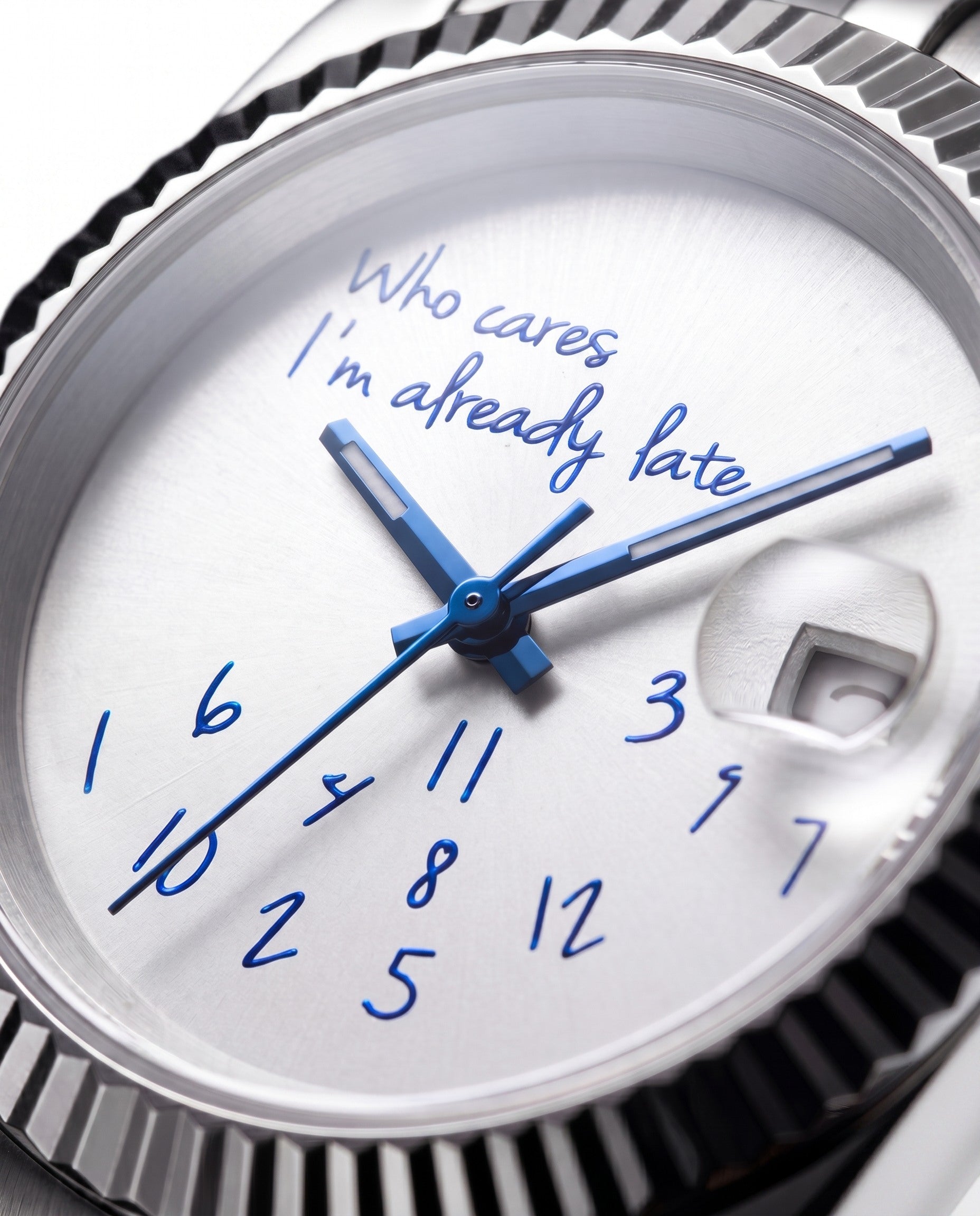 story dial white - Classic Date Who Cares Im Already Late