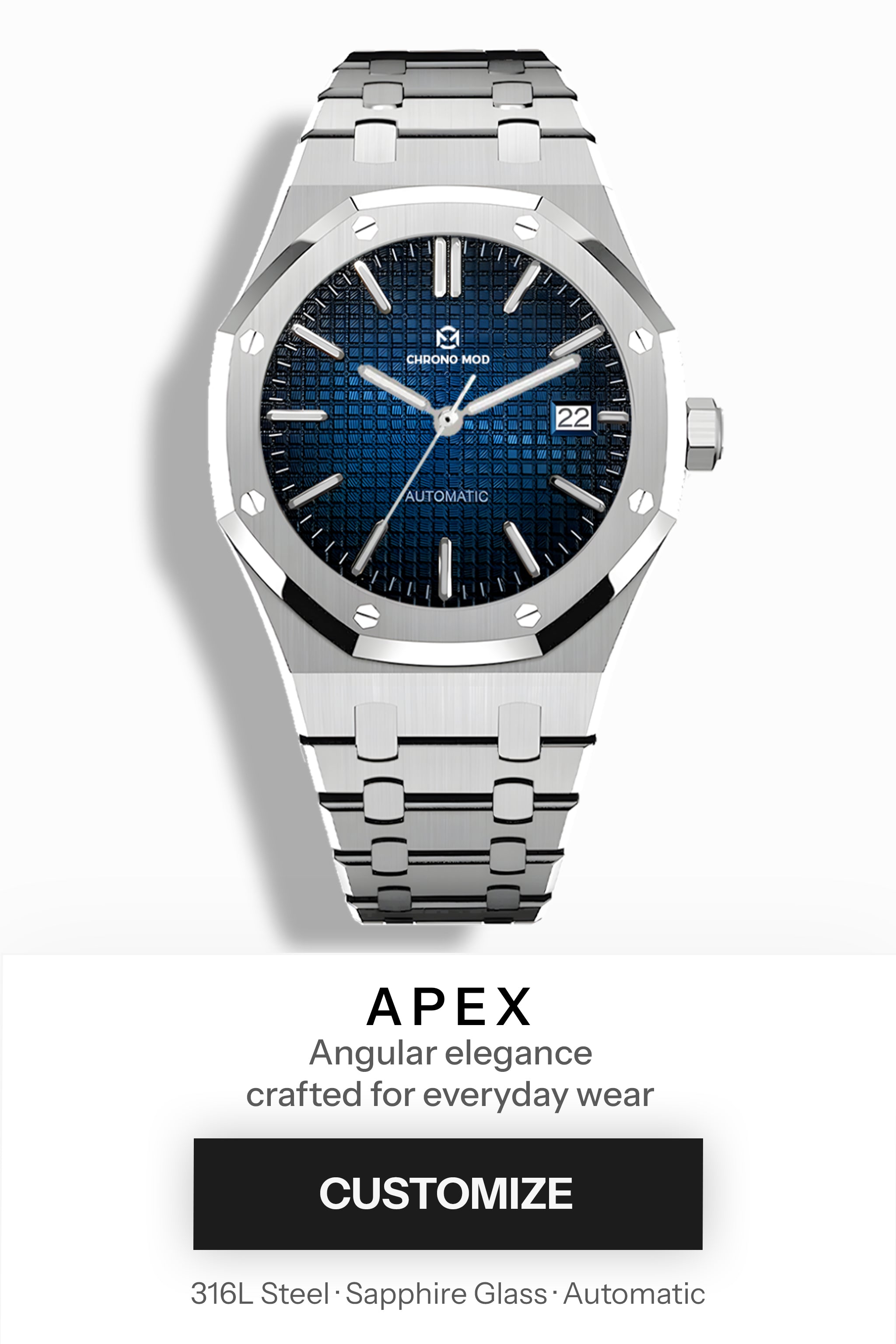 Apex – Diseña tu reloj automático personalizado