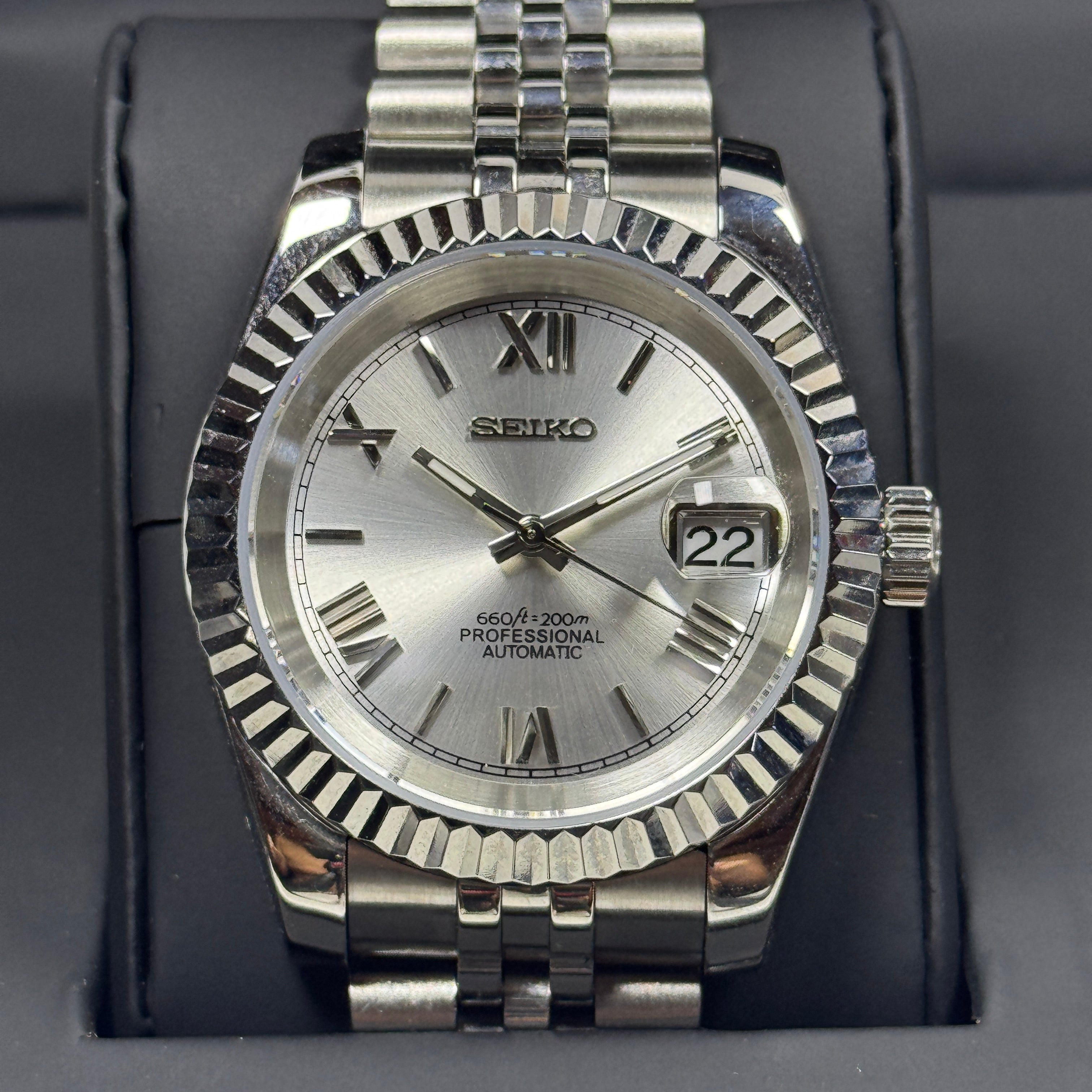 Seiko Mod Datejust Romain | Blanc