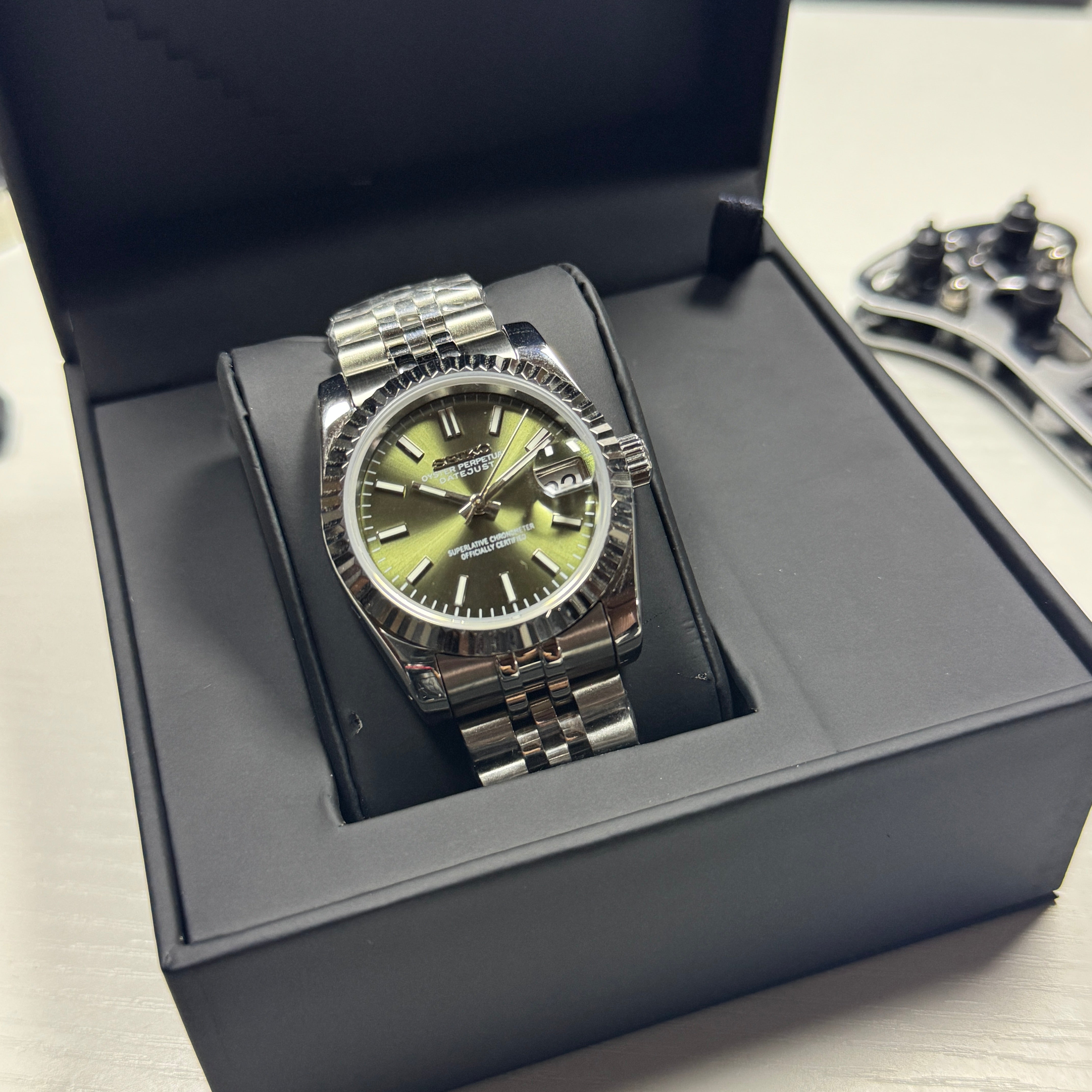 Seiko Mod Datejust Sunbrust | Khaki