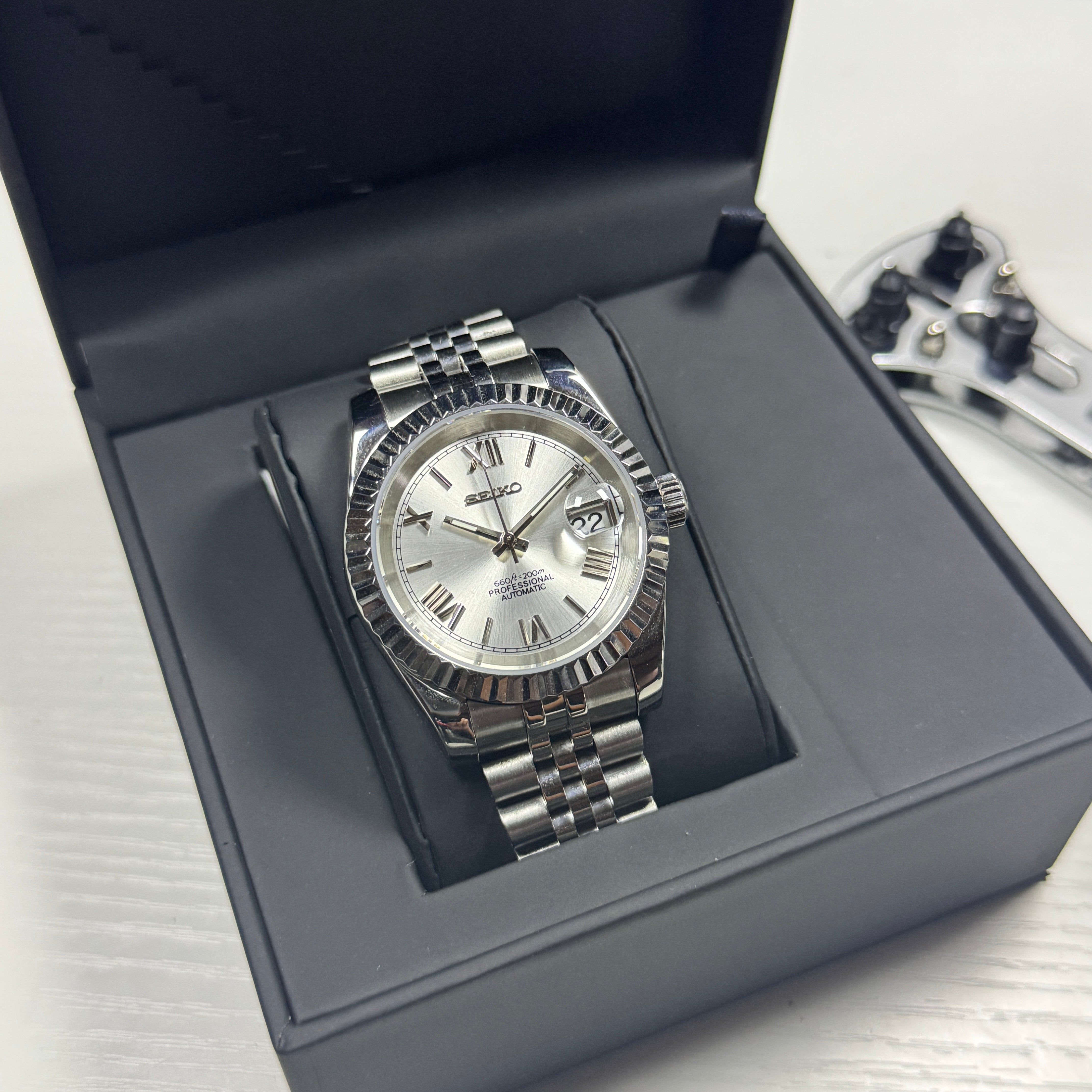 Seiko Mod Datejust Romain | Blanc