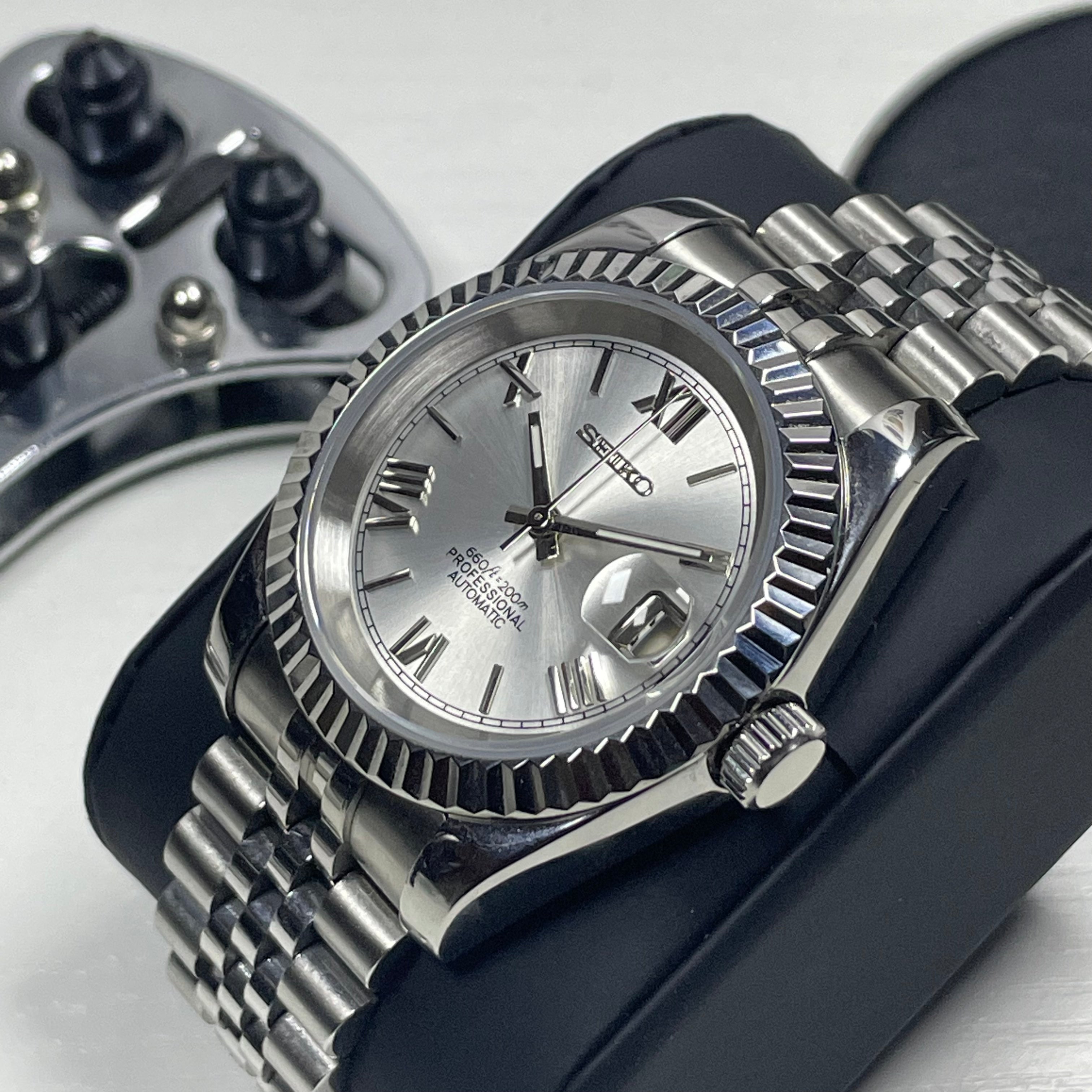 Seiko Mod Datejust Romain | Blanc