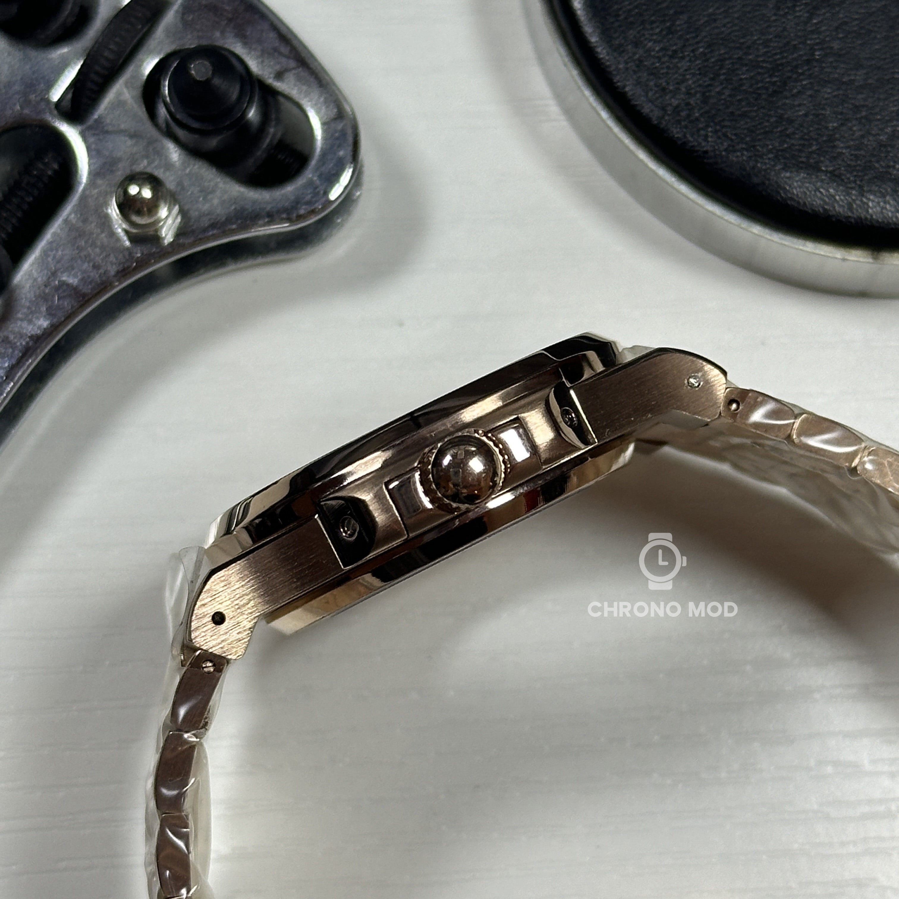 Seiko Mod Nautilus Rose Gold | Brown
