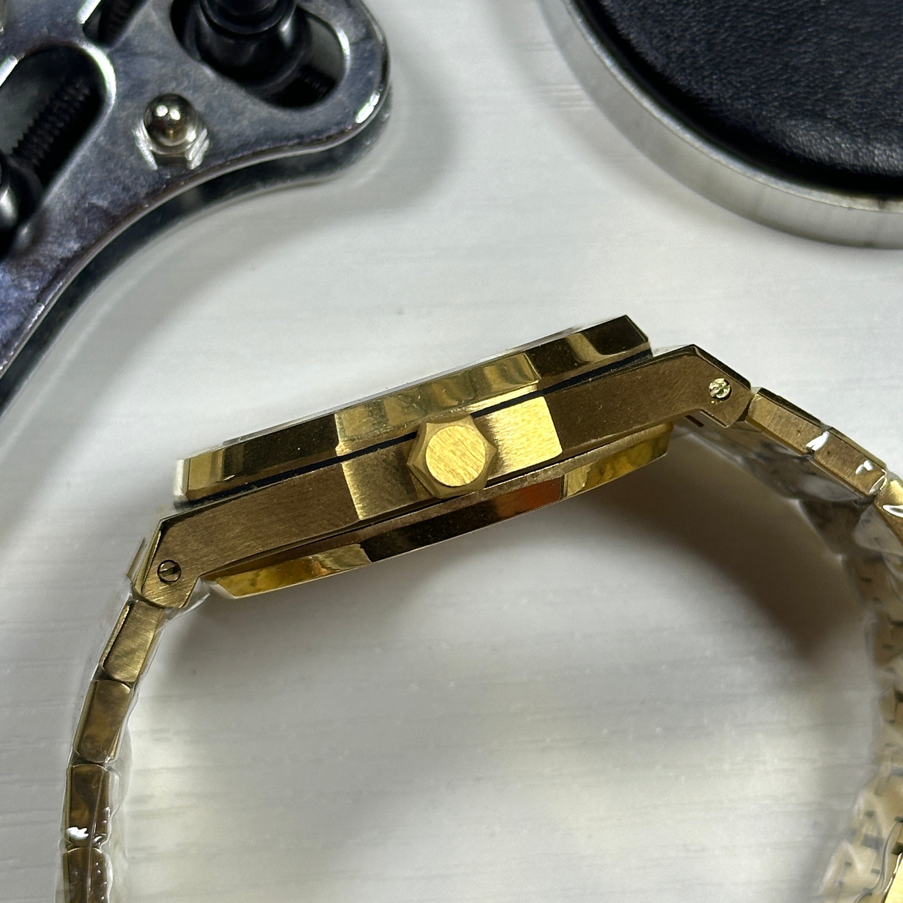 Seiko Mod Royal Oak Złoto | Niebieski