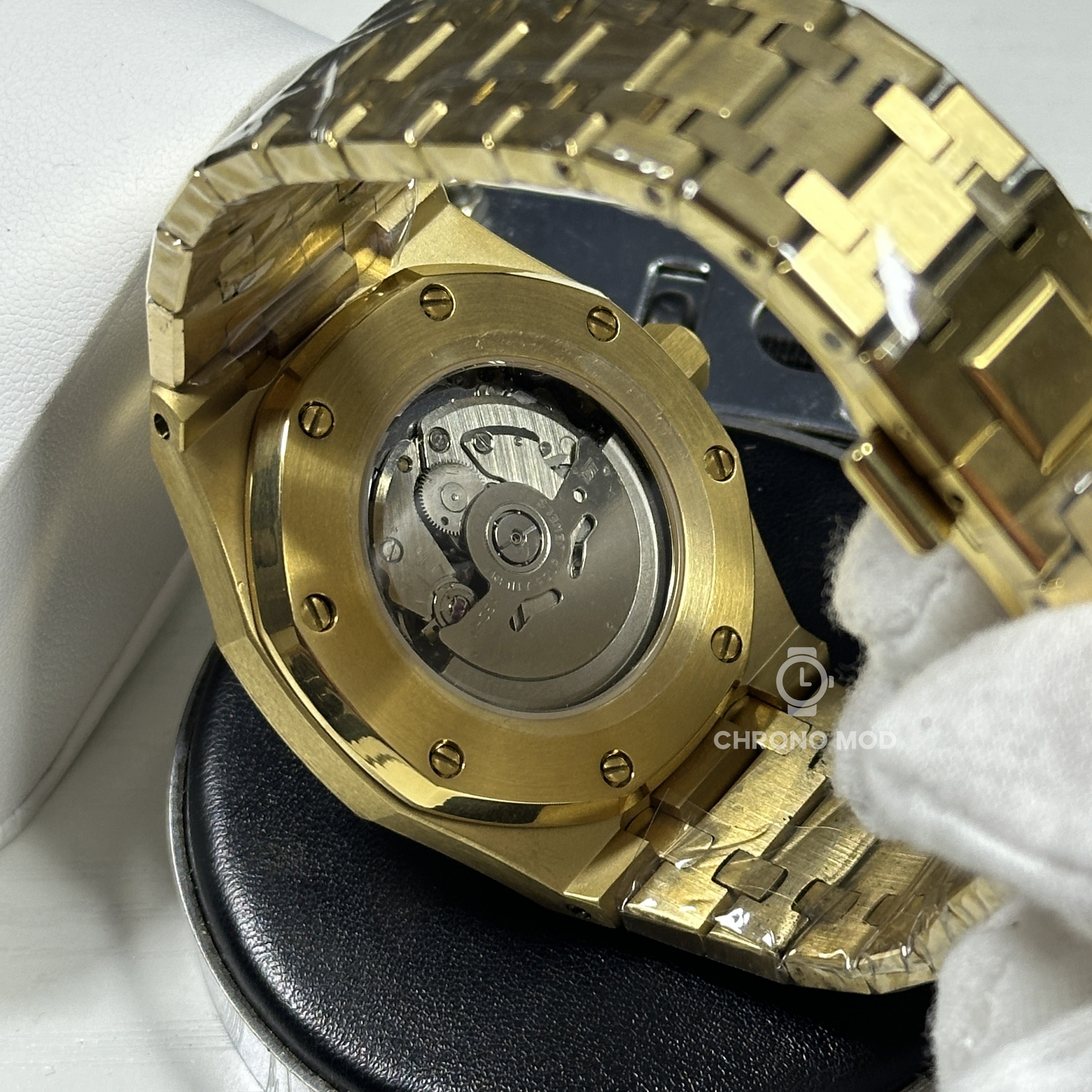 Seiko Mod Royal Oak Złoto | Niebieski