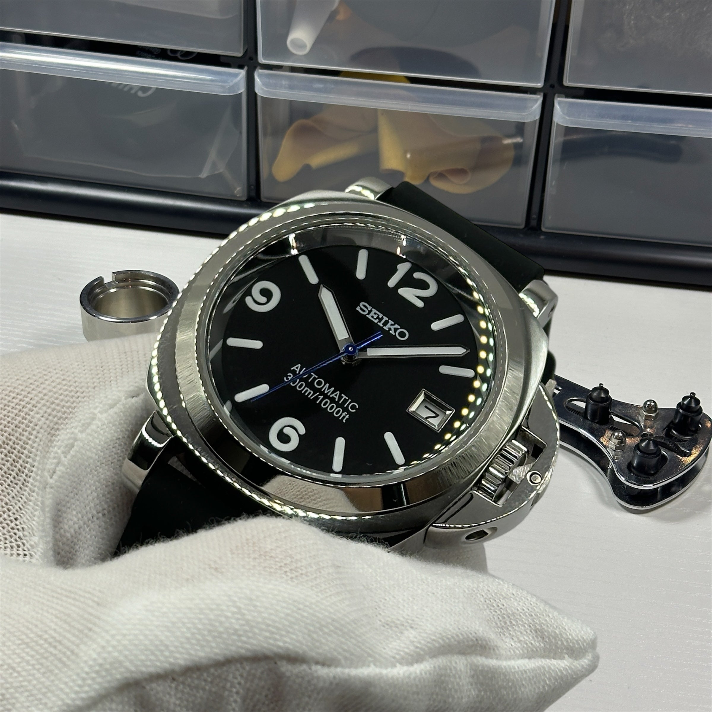 Seiko Mod Panerai | ZWART