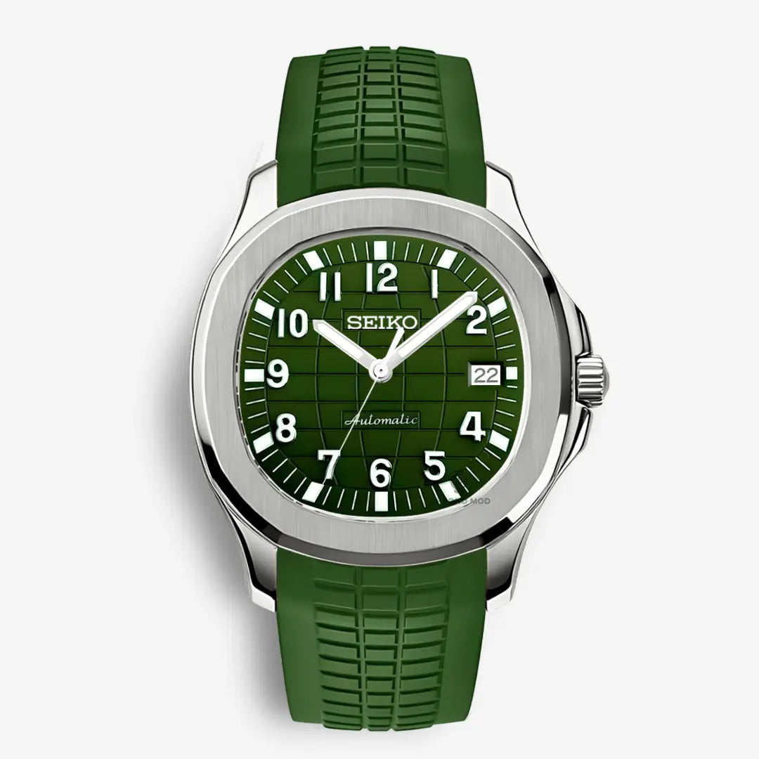 Seiko Mod Aquanaut 42mm | Green Chrono Mod