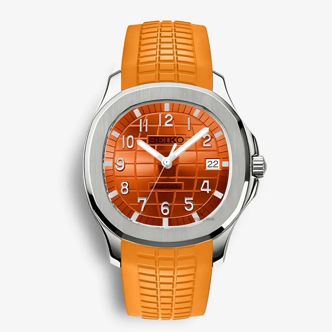Seiko Mod Aquanaut 42mm | Orange Chrono Mod