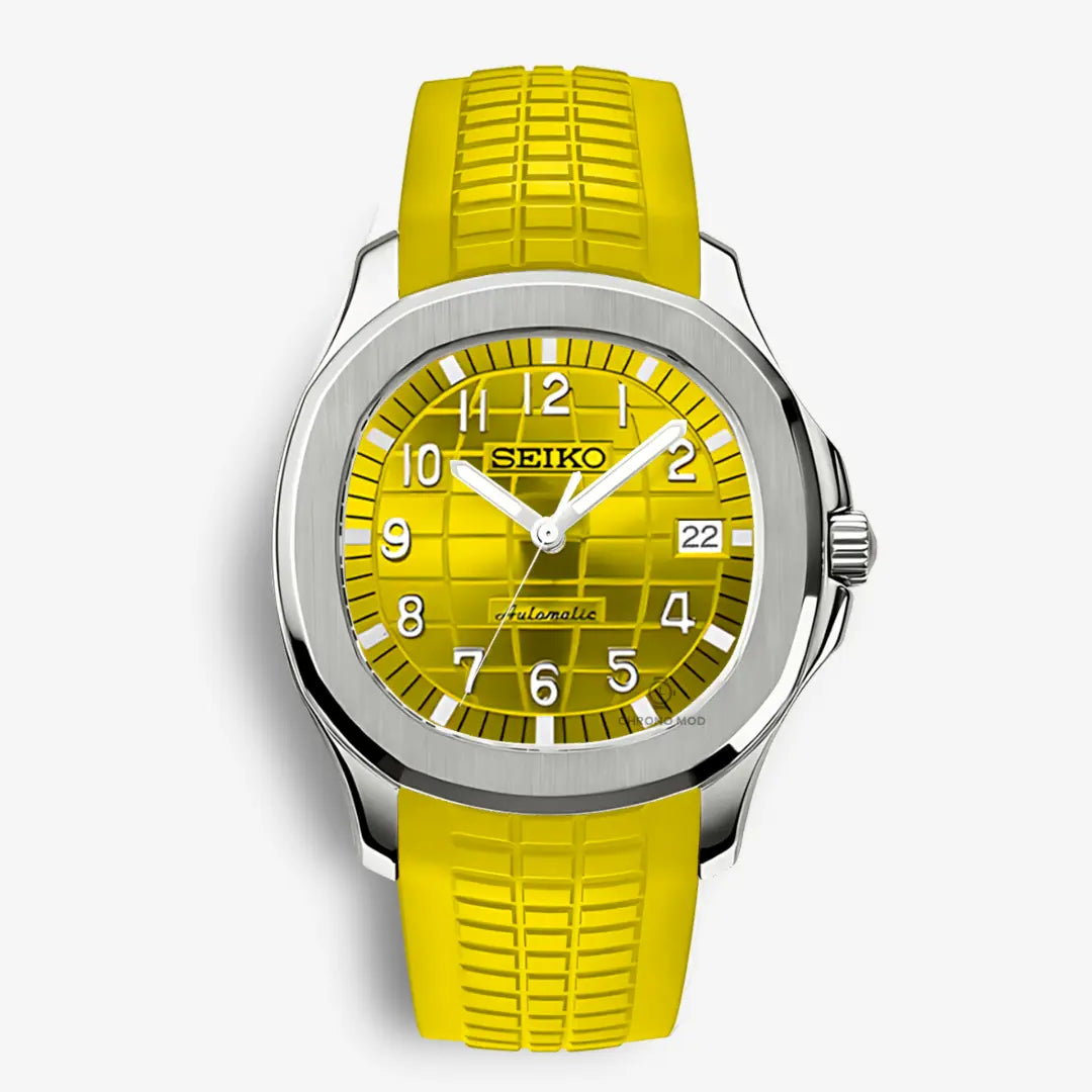 Seiko Mod Aquanaut 42mm | Yellow Chrono Mod