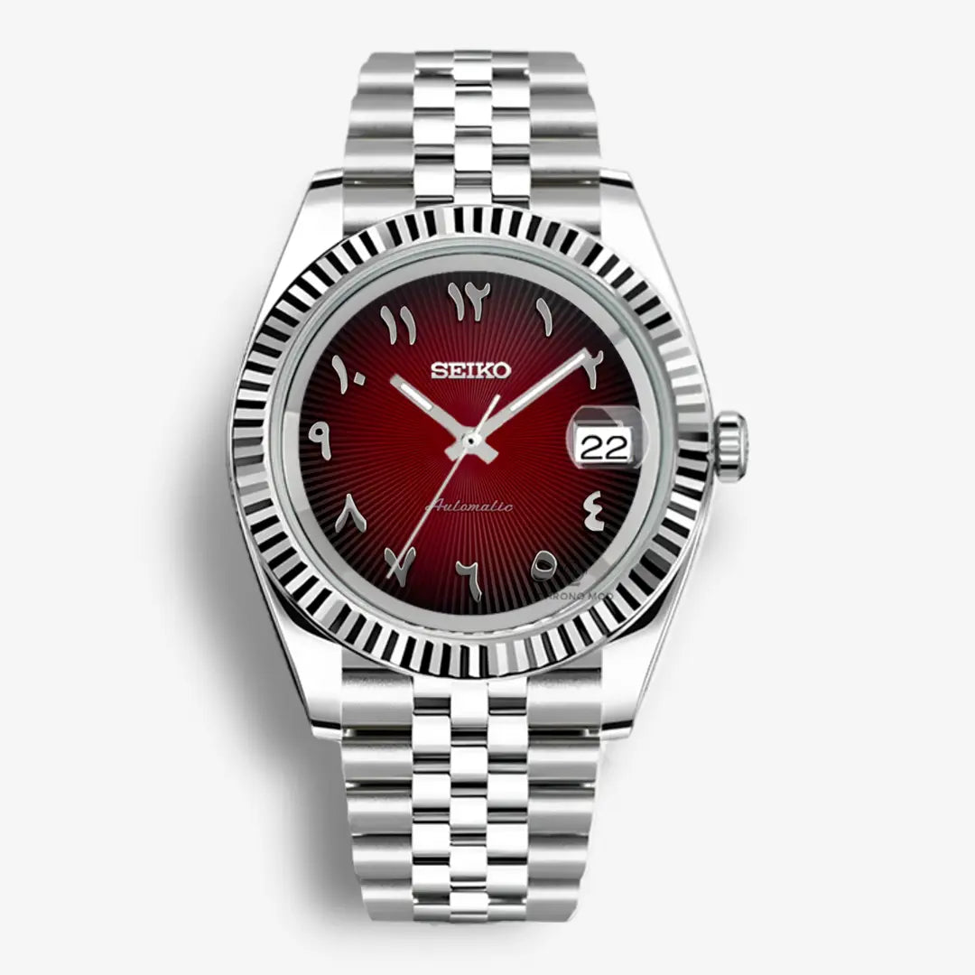 Seiko Mod Datejust Arabic | Red Chrono Mod