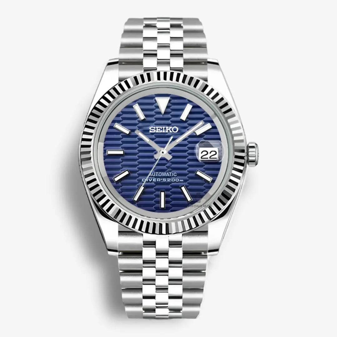 Seiko Mod Datejust Diver's | Blue Chrono Mod