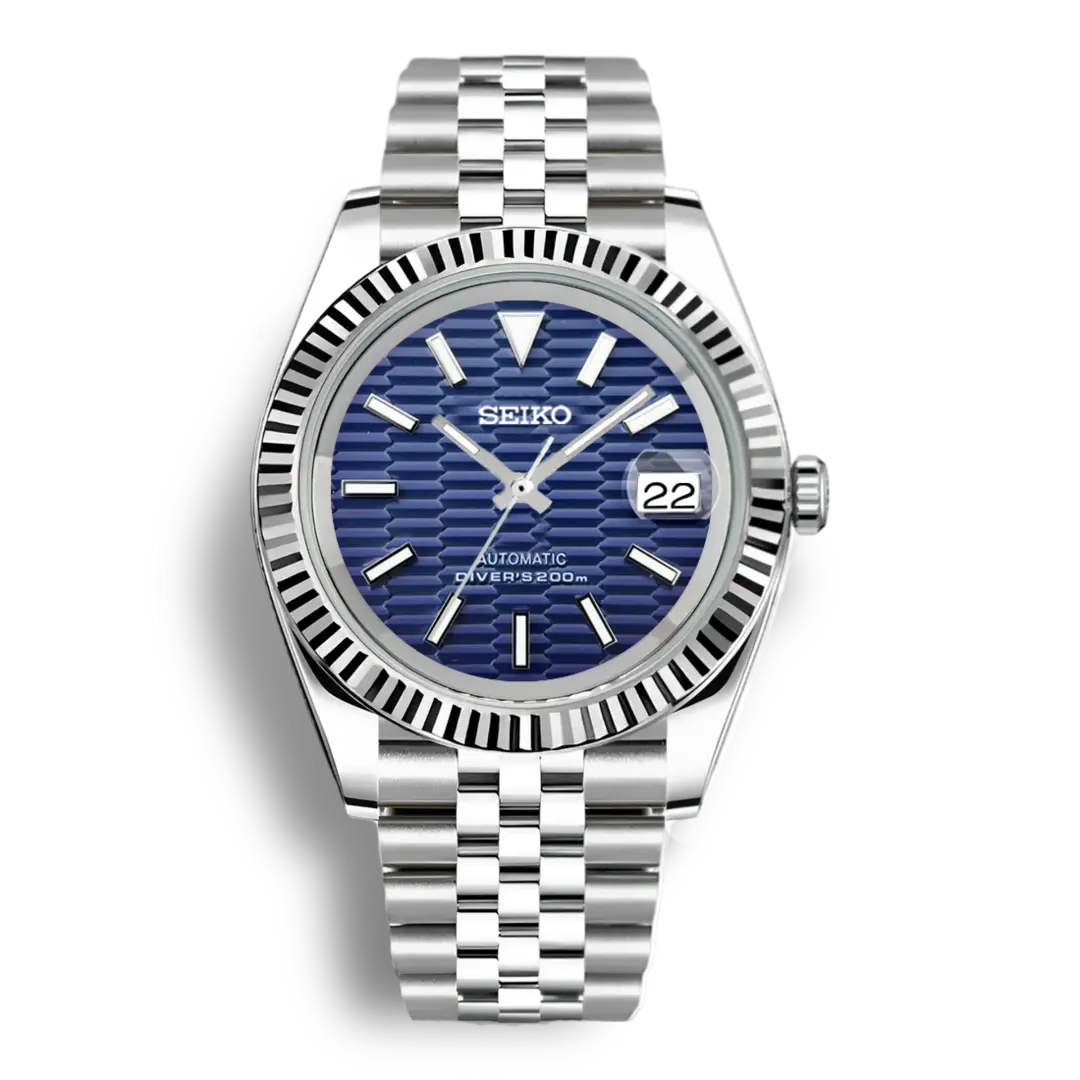 Seiko Mod Datejust Diver's | Blue - Chrono Mod