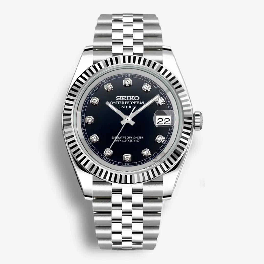 Seiko Mod Datejust Gem | Black Chrono Mod