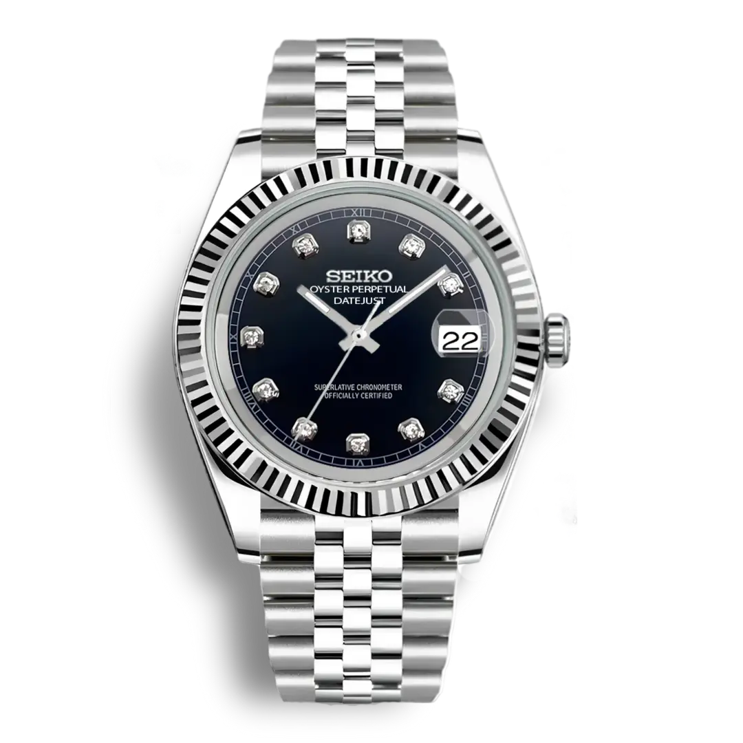 Seiko Mod Datejust Gem | Black - Chrono Mod