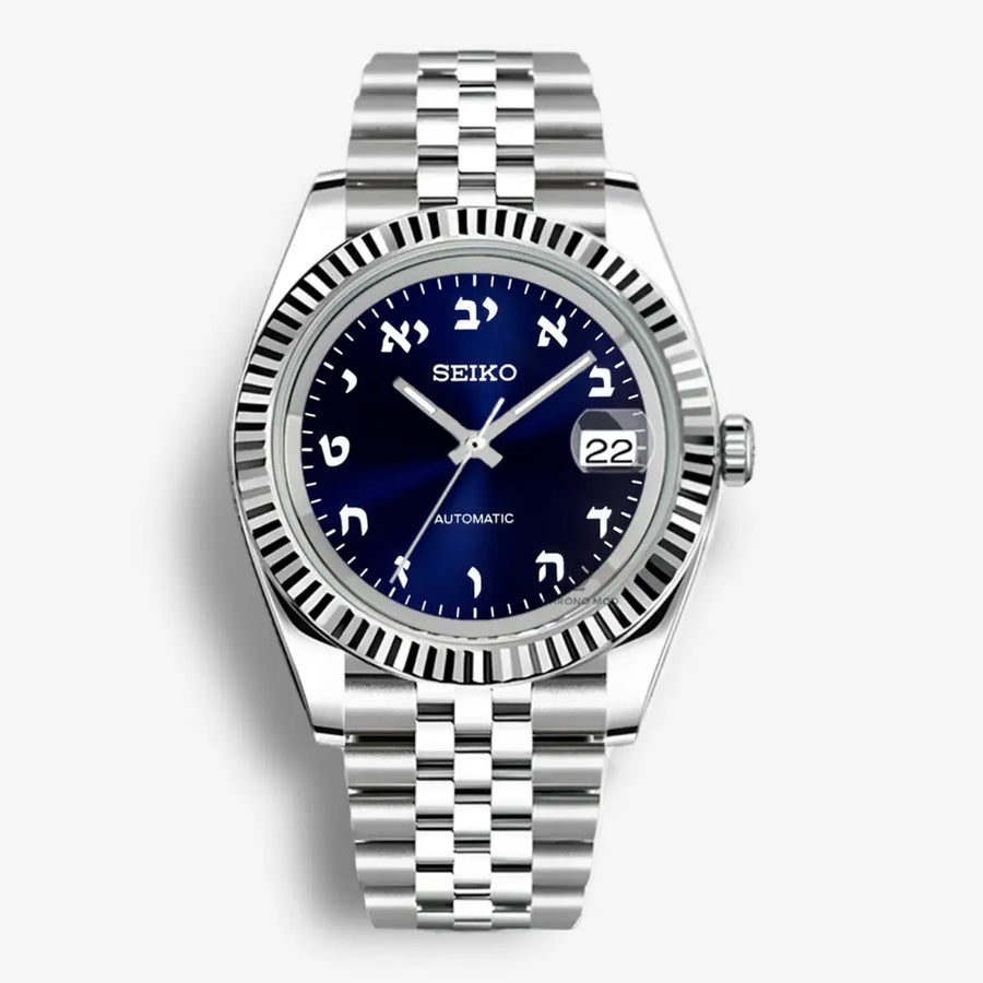 Seiko Mod Datejust Ebrei Automatico | Blu