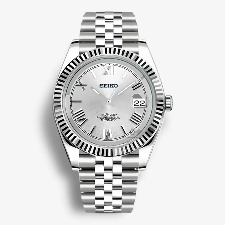 Seiko Mod Datejust Romain | Blanc