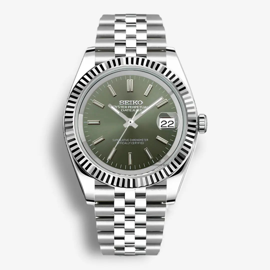 Seiko Mod Datejust Sunburst | Khaki Chrono Mod