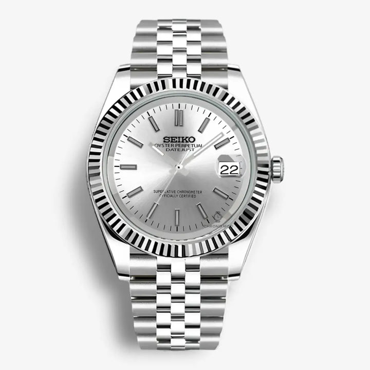 Seiko Mod Datejust Sunburst | White