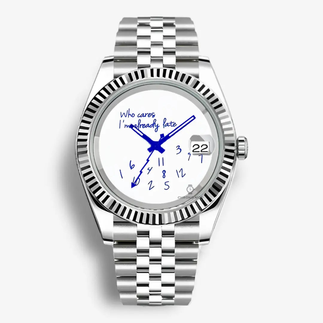 Seiko Mod Datejust Who Cares I'm Already Late Chrono Mod