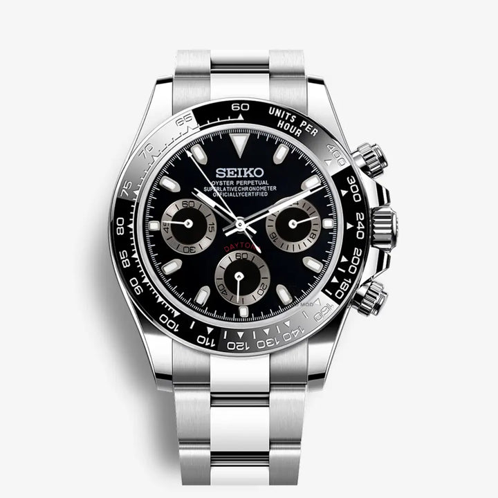 Seiko Mod Daytona Cosmograph | Noir
