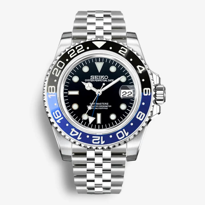 Seiko Mod GMT | Schwarz & Blau