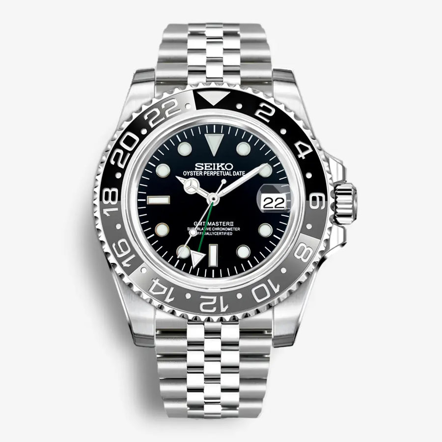 Seiko Mod Gmt | Black & Grey