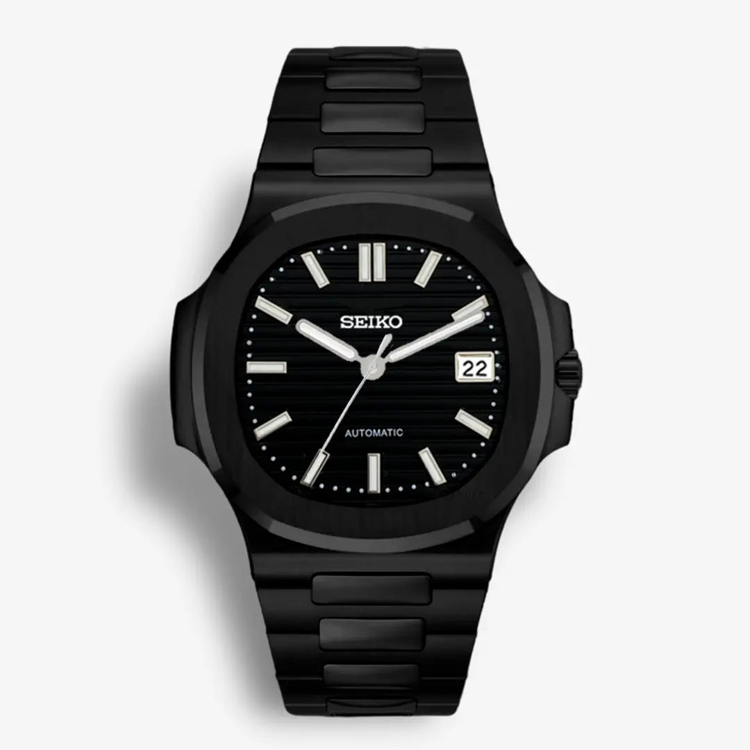 Seiko Mod Nautilus | Full Black Chrono Mod