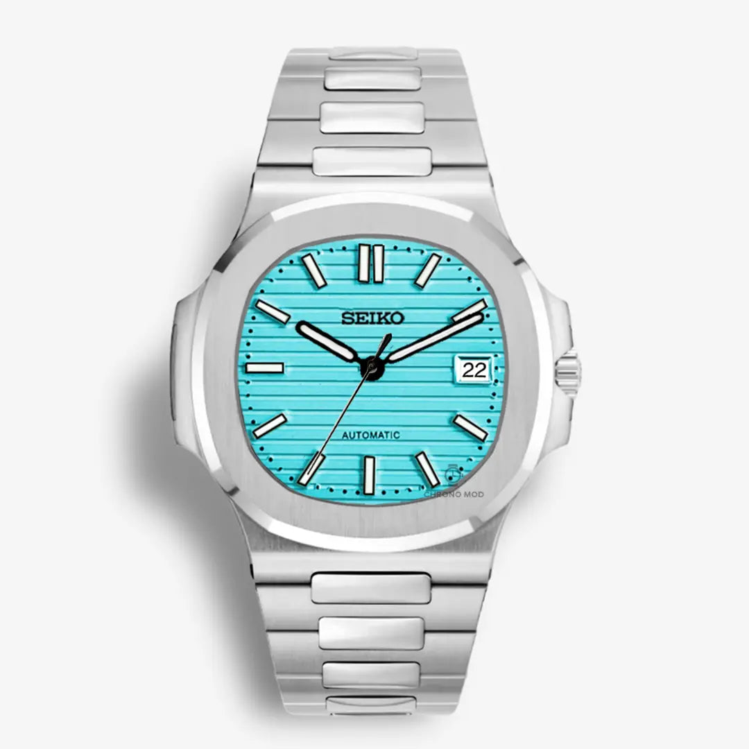 Seiko Mod Nautilus | Light Blue Chrono Mod