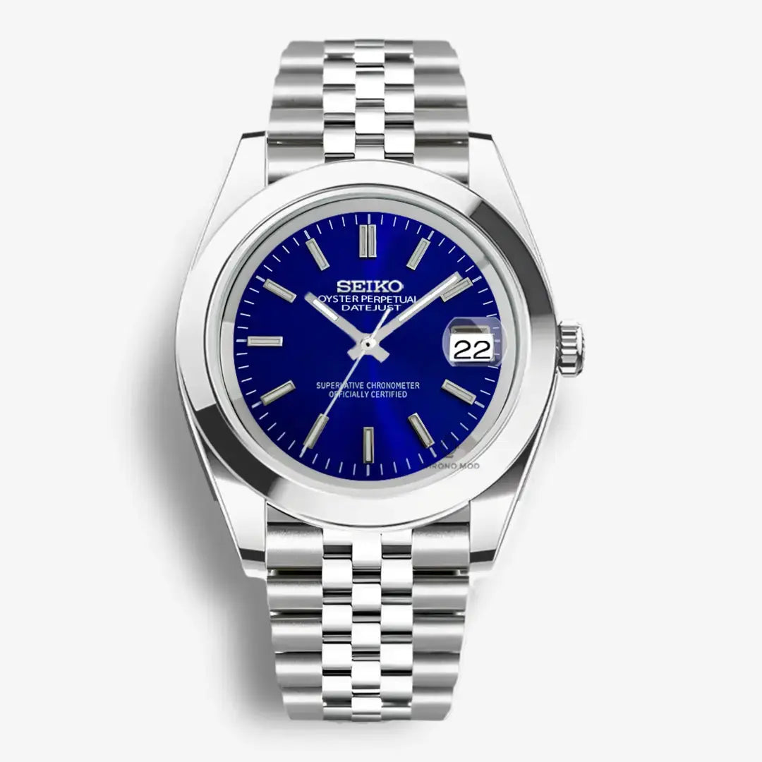 Seiko Mod Oyster | Blue Chrono Mod