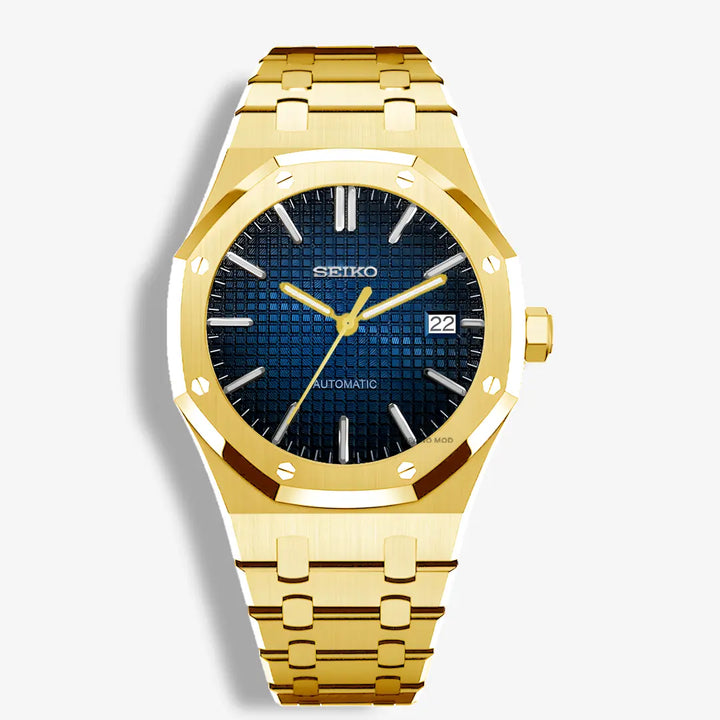 Seiko Mod Royal Oak Or | Bleu