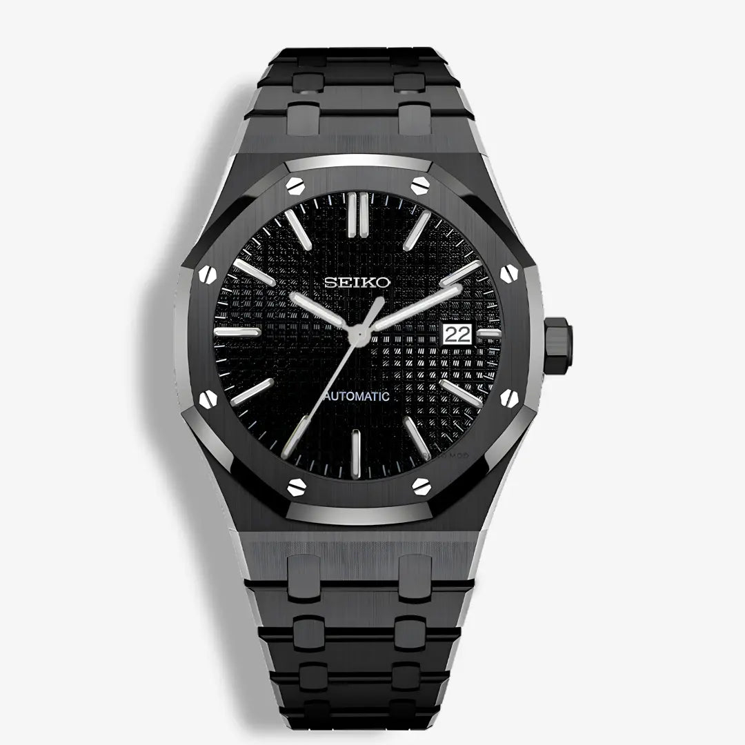 Seiko Mod Royal Oak | Full black Chrono Mod