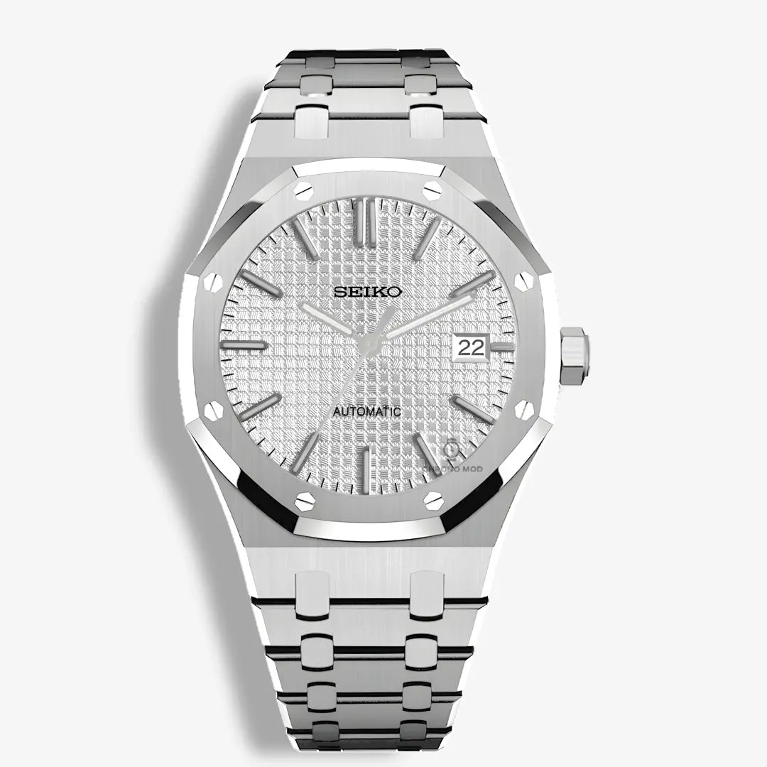 Seiko Mod Royal Oak | White Chrono Mod