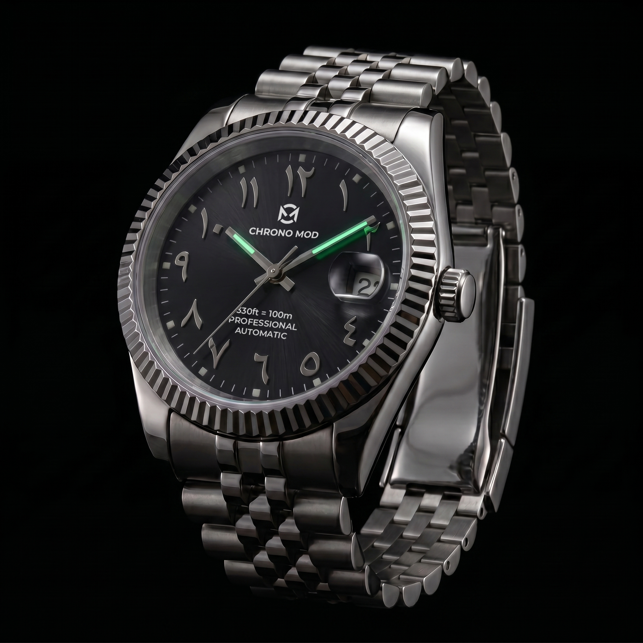 Classic Date Black Arabic Professional - lume night shot
