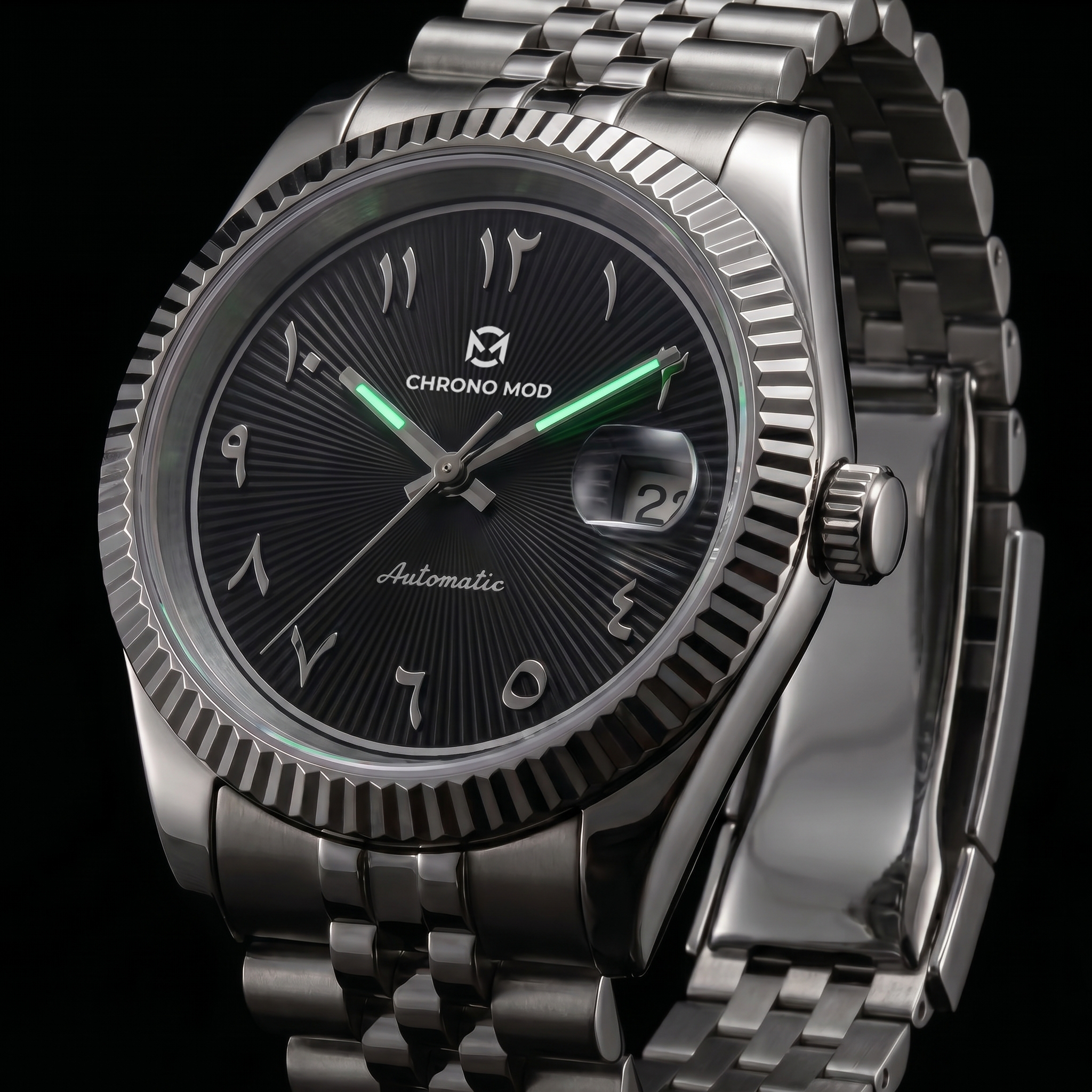 Classic Date Black Arabic - lume night shot