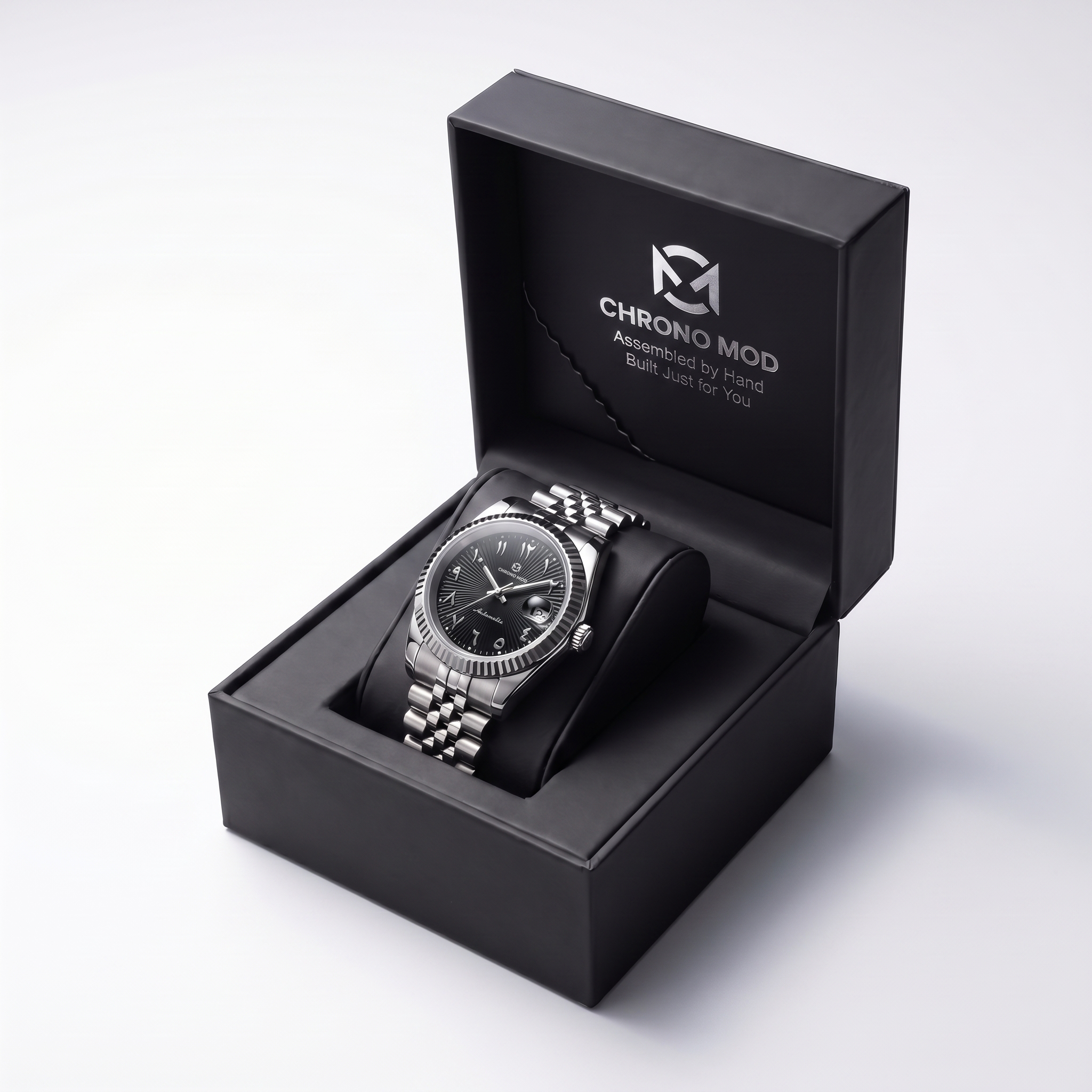 Classic Date Black Arabic - watch in box