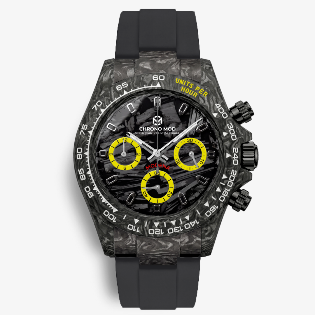 Modena – Carbon Gelber Chronograph