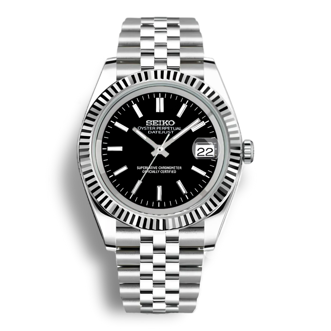 Seiko Mod Datejust Sunburst | Black