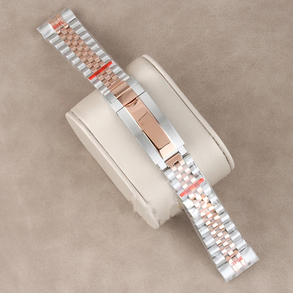 Jubilee bracelet in two-tone steel and rose gold with rose gold clasp