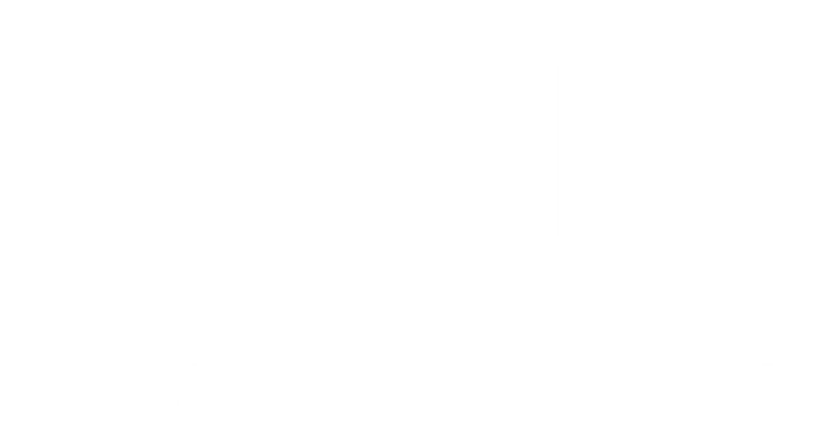 Chrono Mod logo, white (registered trademark)