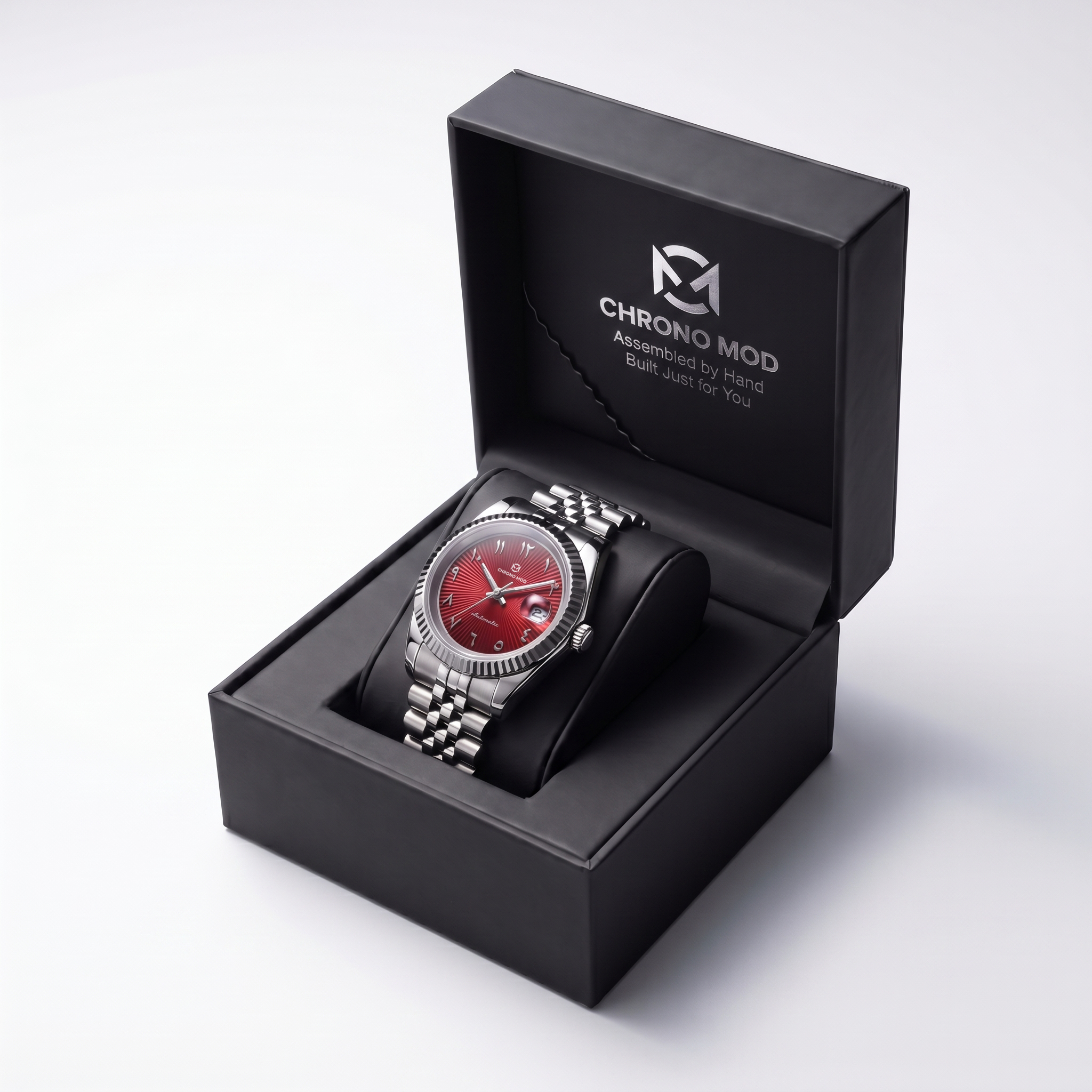 Classic Date Red Arabic - watch in box