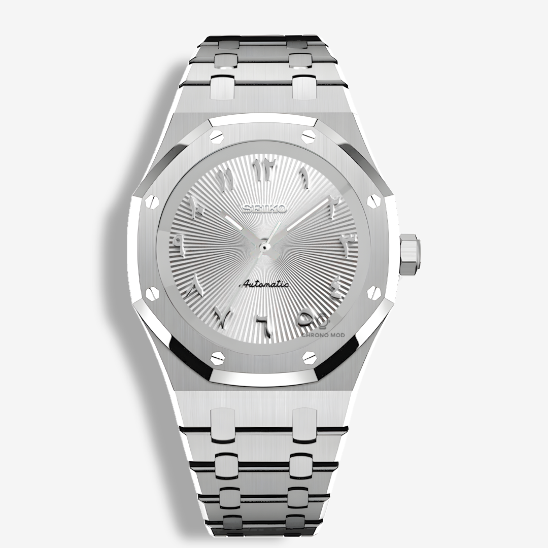 Seiko Mod Royal Oak Arabe Automatique Blanc