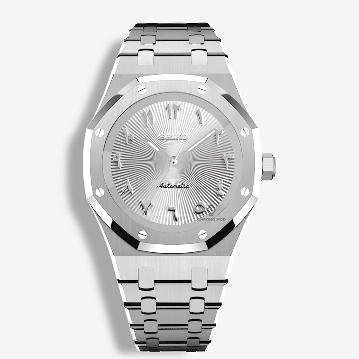 Seiko Mod Royal Oak Arabe Automatique Blanc