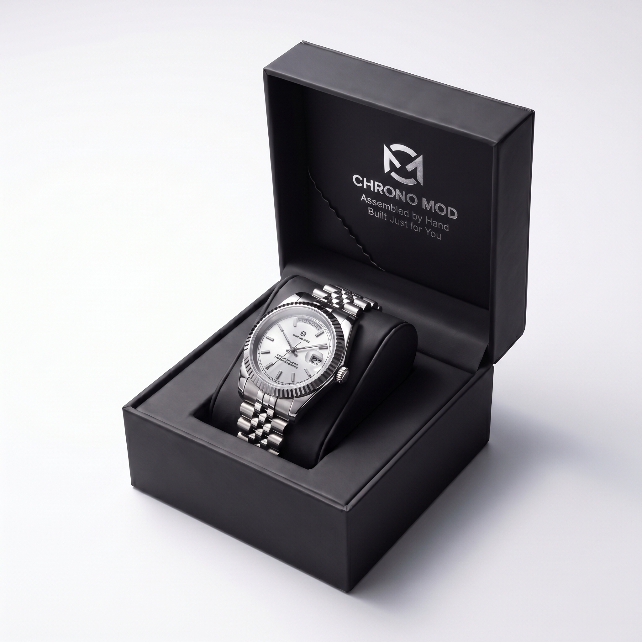 Classic Date White Day-Date - watch in box