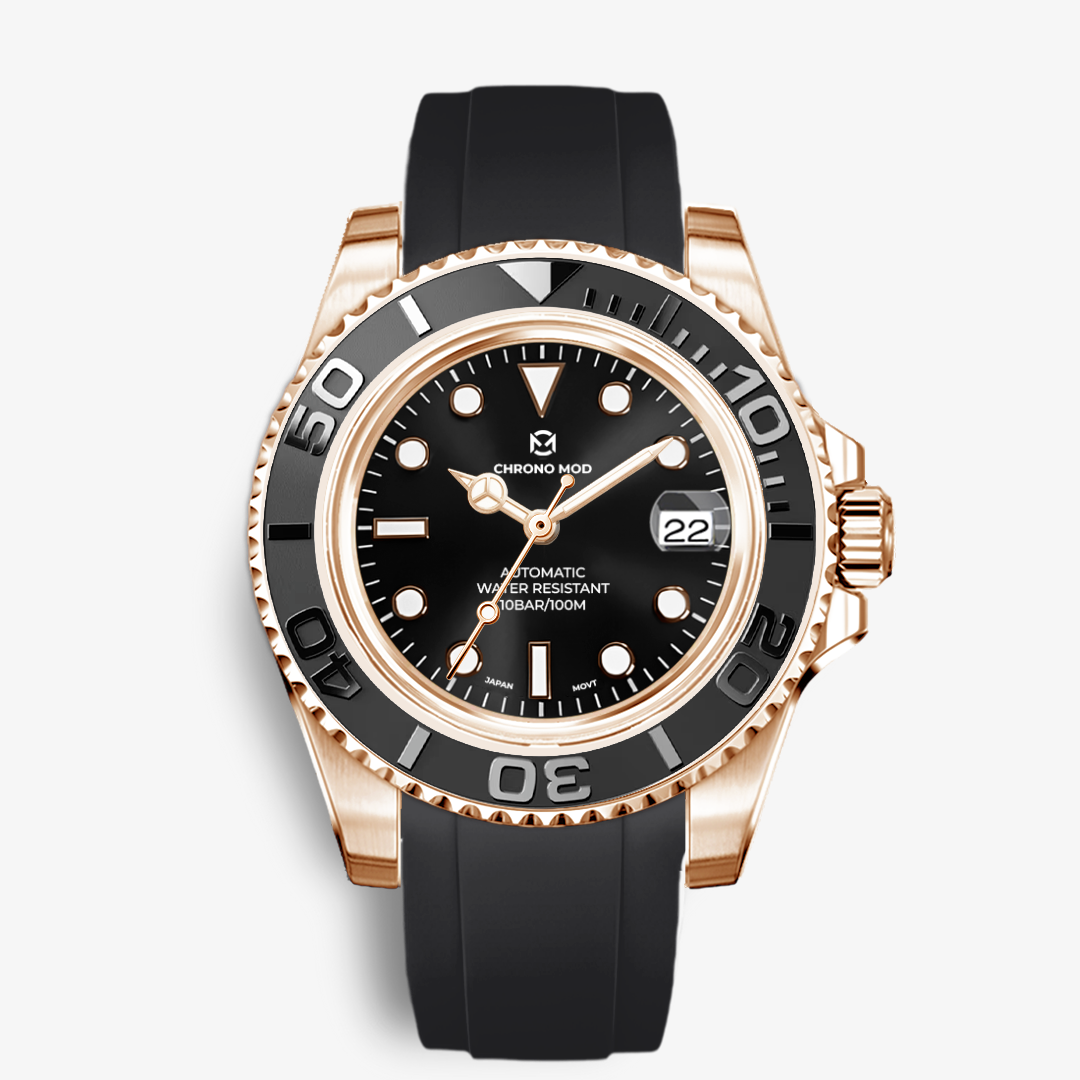 Deptmaster – Rose Gold Black Chrono Mod