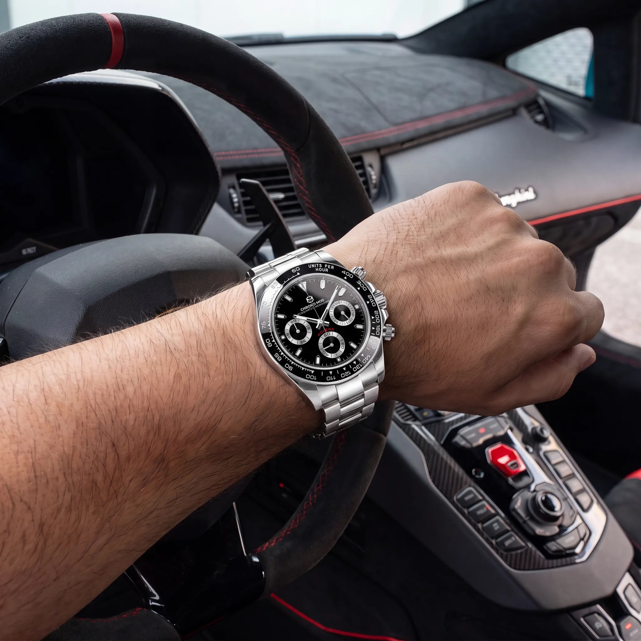 Chrono Mod Modena black-chronograph au-poignet