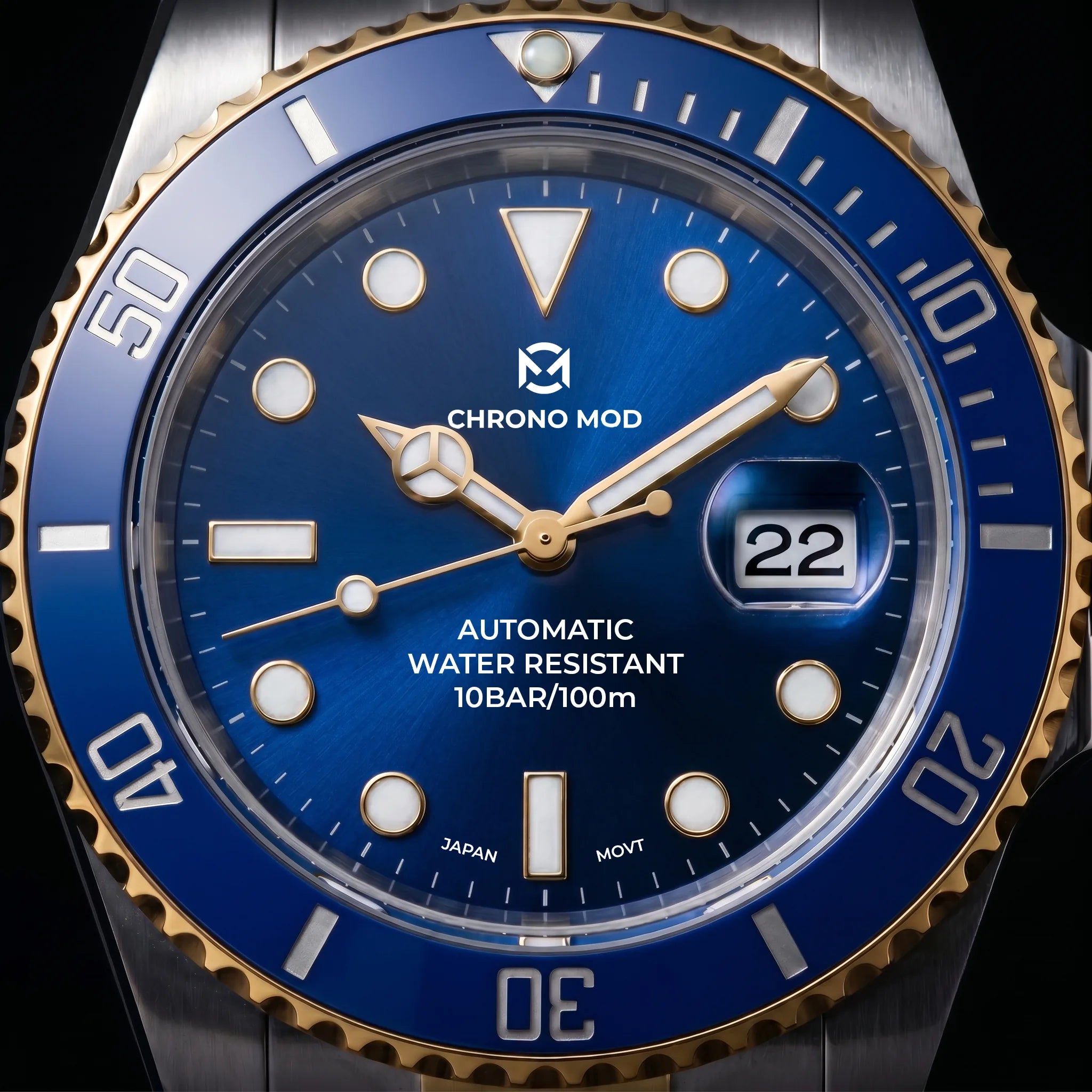 Chrono Mod DeptMaster blue-rolesor cadran-macro