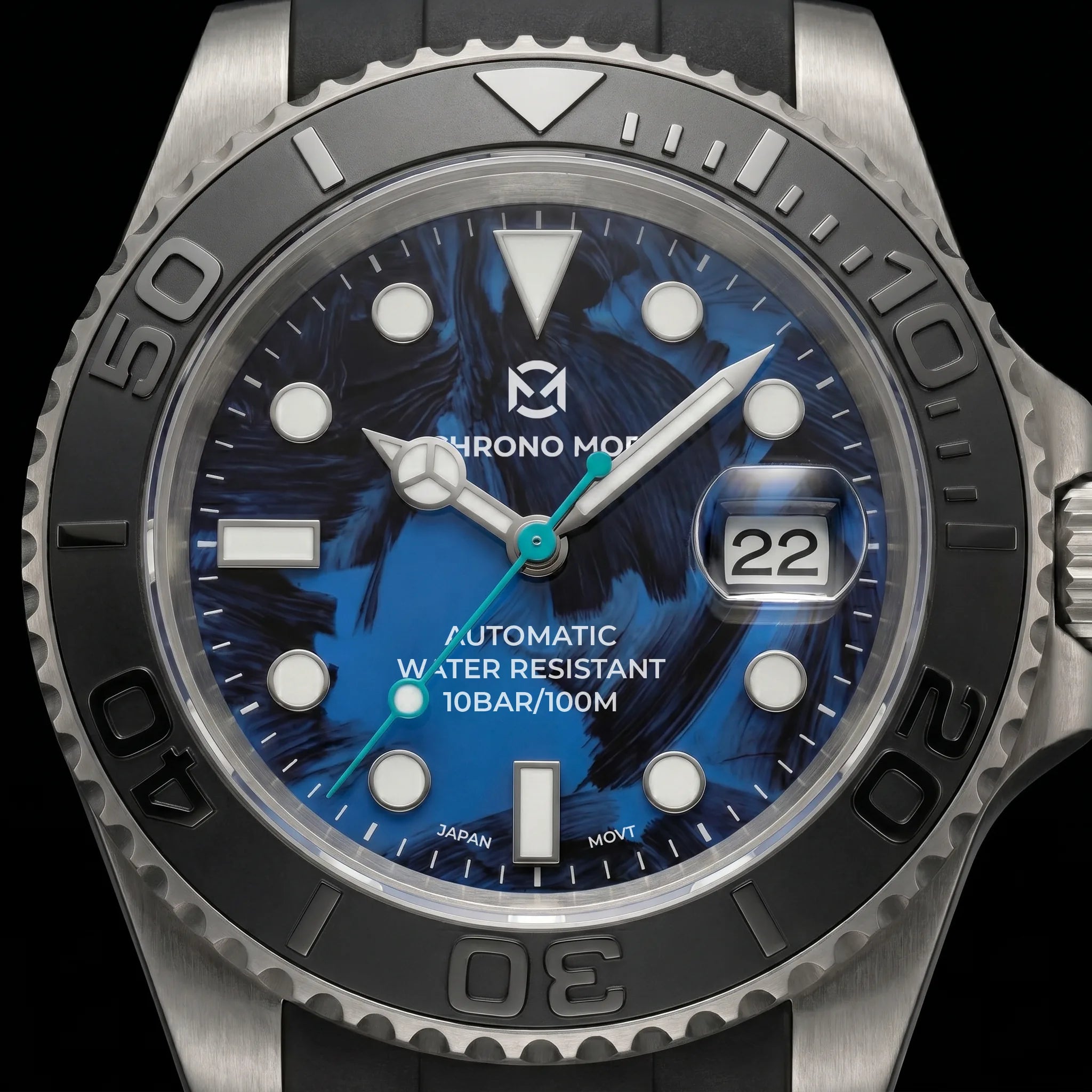 Chrono Mod DeptMaster titanium-blue cadran-macro